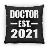 Doctor Established EST. 2021 - Throw Pillow Black