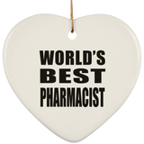 World's Best Pharmacist - Heart Ornament