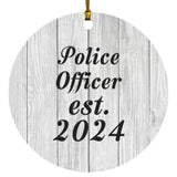 Police Officer Established Est. 2024 - Circle Ornament F
