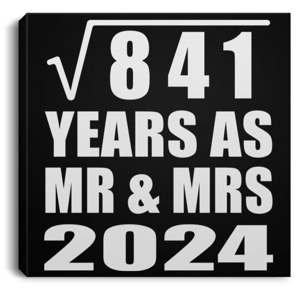 29th Anniversary Square Root of 841 Years As Mr & Mrs 2024 - Canvas Square