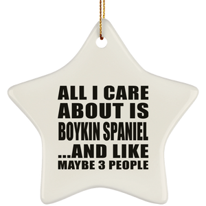 All I Care About Is Boykin Spaniel - Star Ornament