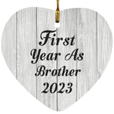 First Year As Brother 2023 - Heart Ornament F