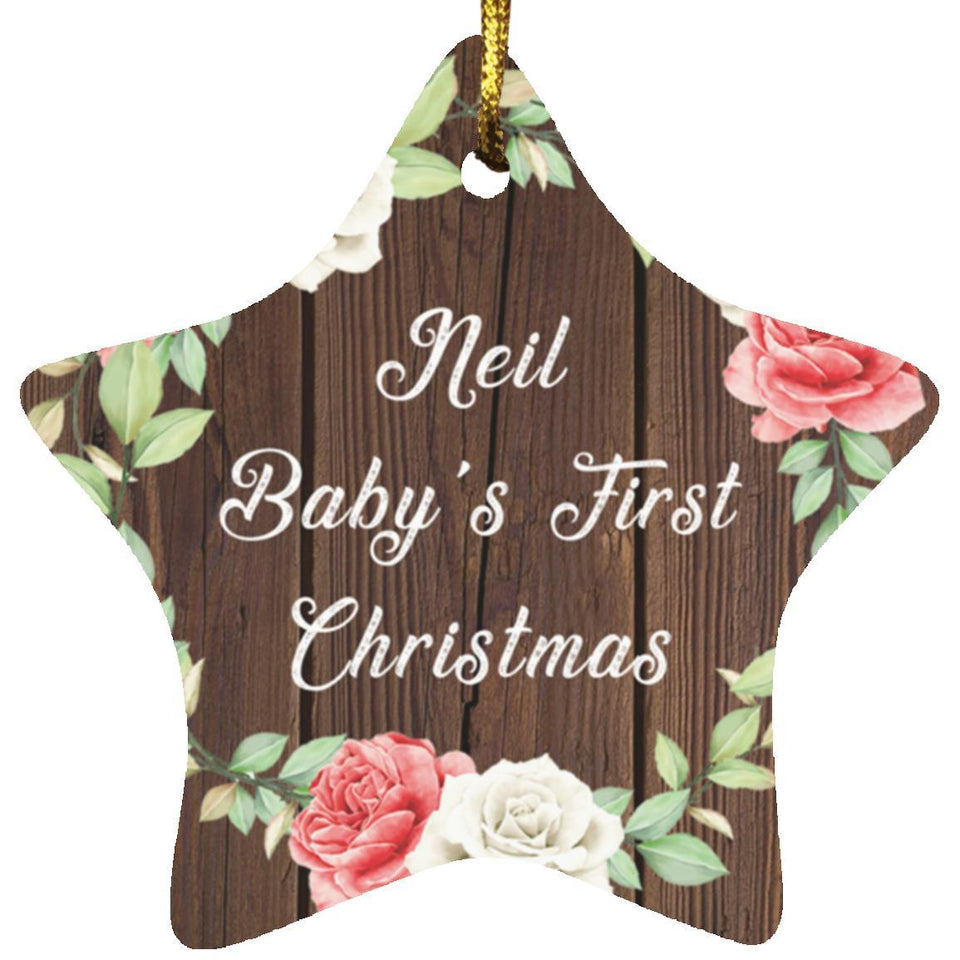 Neil Baby's First Christmas - Star Ornament A