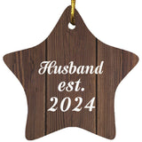 Husband Established Est. 2024 - Star Ornament D