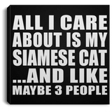 All I Care About Is My Siamese Cat - Canvas Square