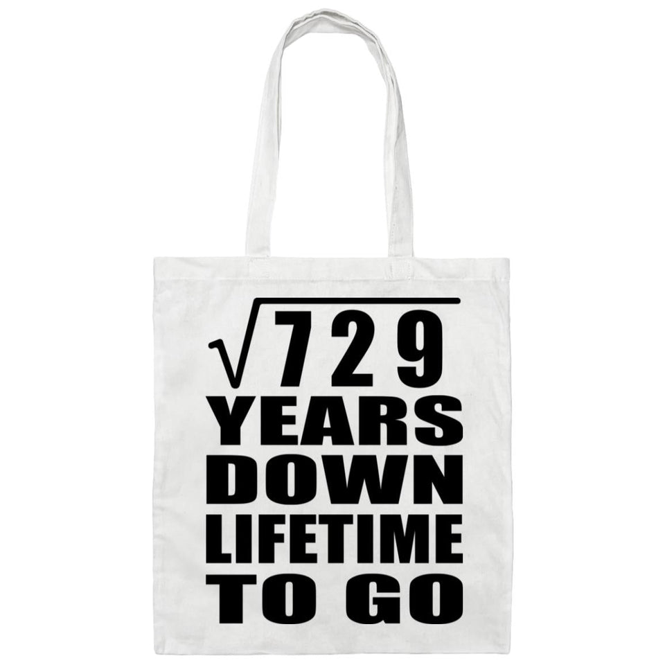 27th Anniversary Square Root of 729 Years Lifetime To Go - Tote Bag White