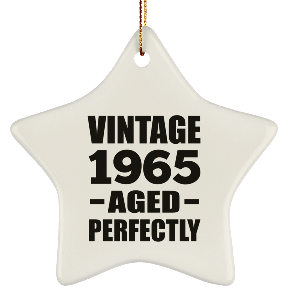 59th Birthday Vintage 1965 Aged Perfectly - Star Ornament