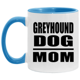 Greyhound Dog Mom - 11oz Accent Mug Blue