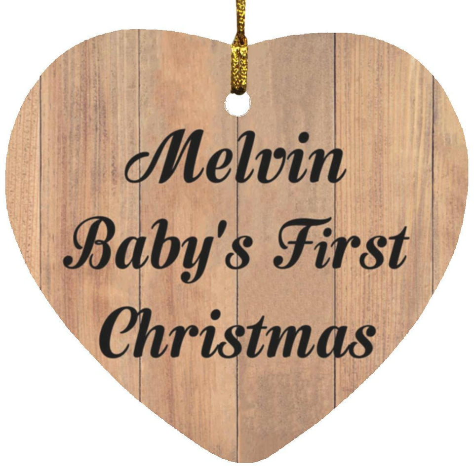 Melvin Baby's First Christmas - Heart Ornament C