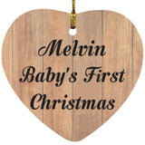 Melvin Baby's First Christmas - Heart Ornament C