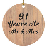 91 Years As Mr & Mrs - Circle Ornament C