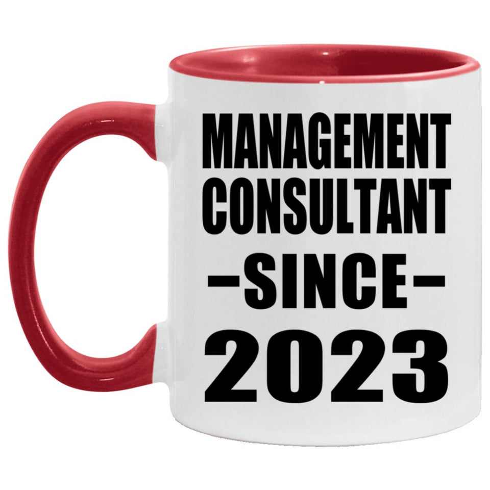 Management Consultant Since 2023 - 11oz Accent Mug Red