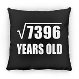 86th Birthday Square Root of 7396 Years Old - Throw Pillow Black