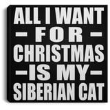 All I Want For Christmas Is My Siberian Cat - Canvas Square
