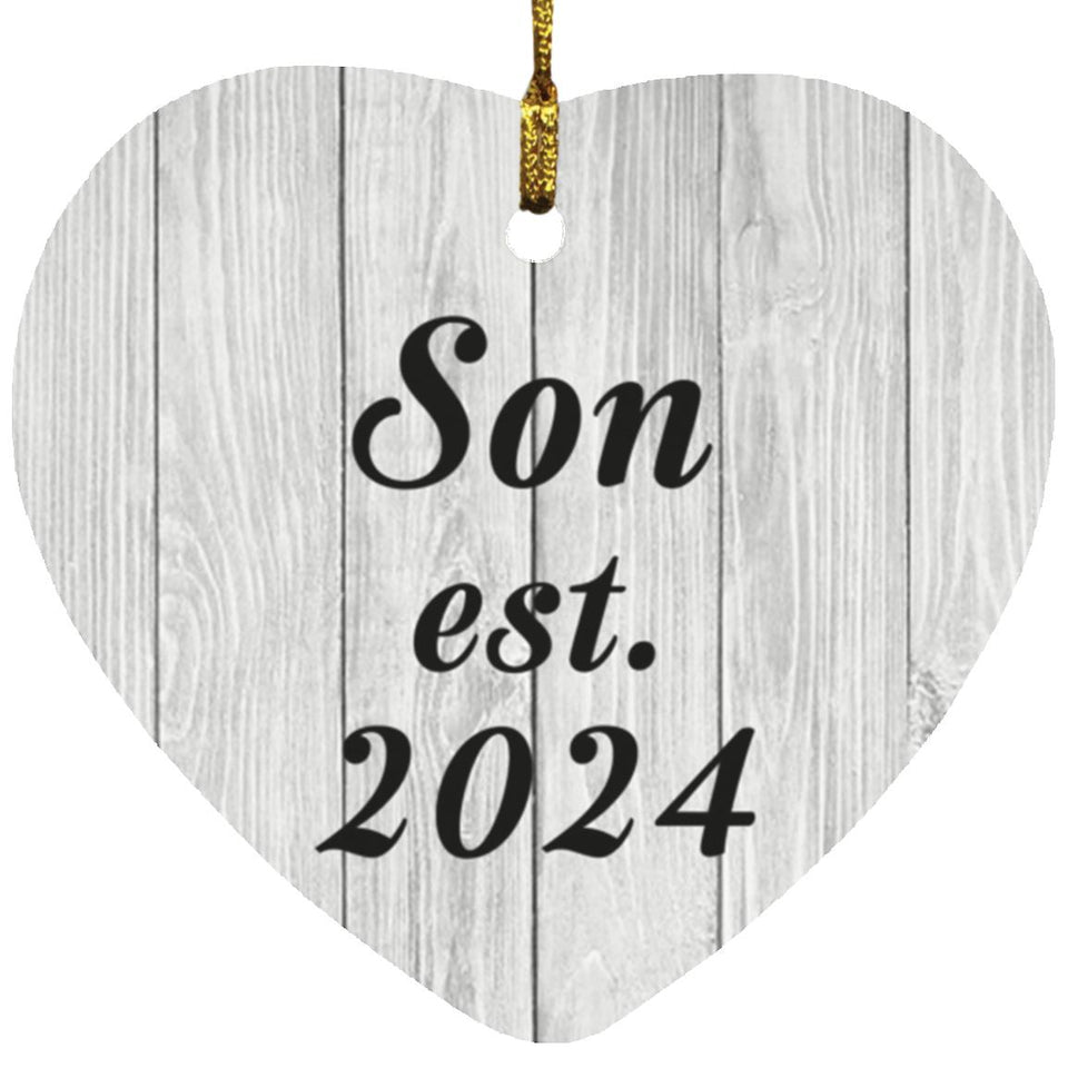 Son Established Est. 2024 - Heart Ornament F