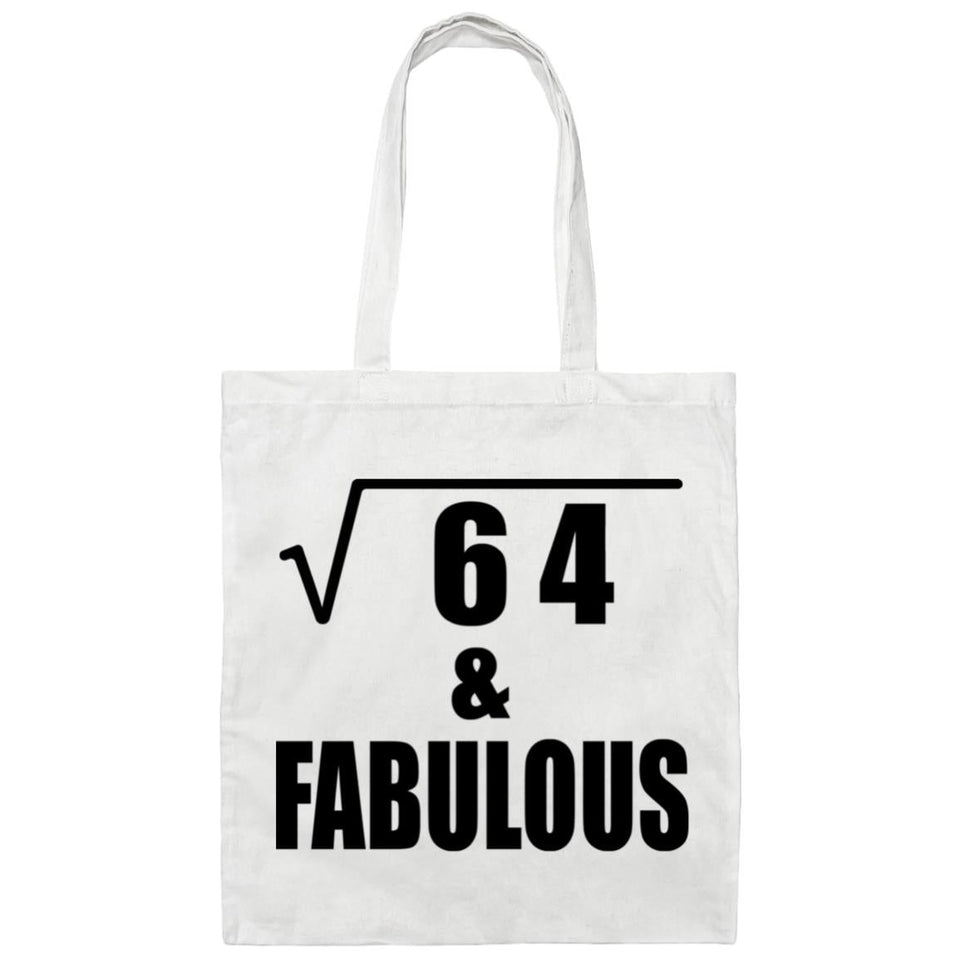 8th Birthday Square Root of 64 & Fabulous - Tote Bag White
