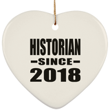 Historian Since 2018 - Heart Ornament