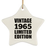 59th Birthday Vintage 1965 Limited Edition - Star Ornament