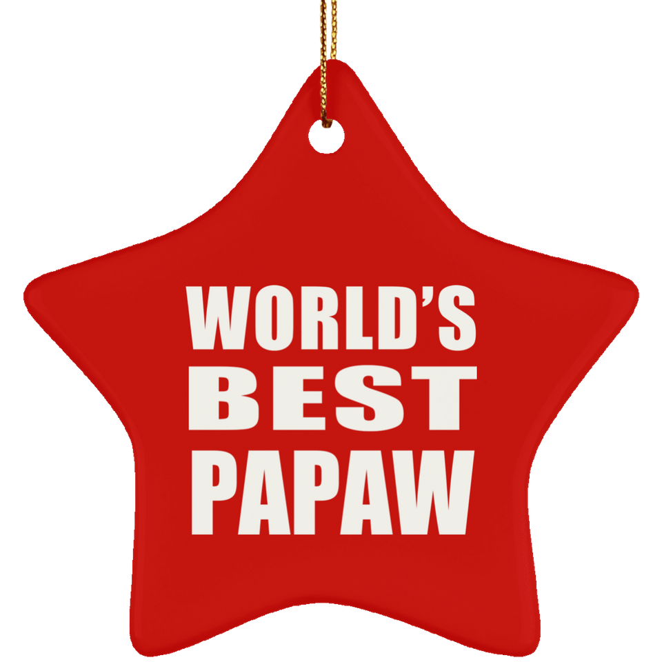 World's Best Papaw - Star Ornament
