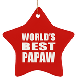 World's Best Papaw - Star Ornament