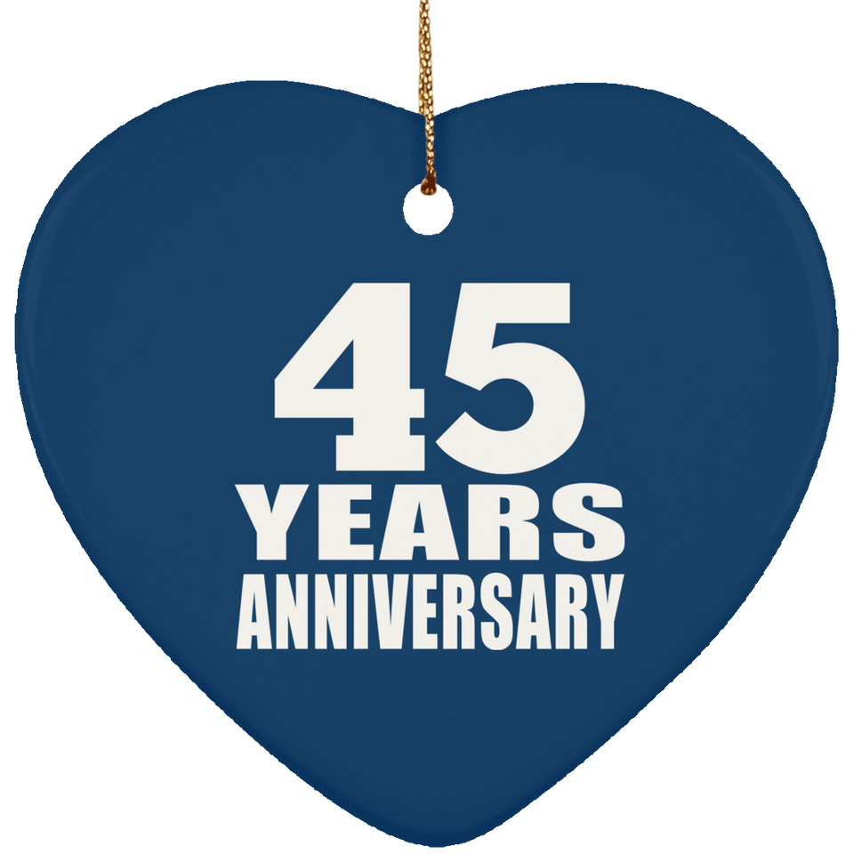 45th Anniversary 45 Years - Heart Ornament