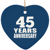 45th Anniversary 45 Years - Heart Ornament