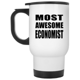 Most Awesome Economist - White Travel Mug