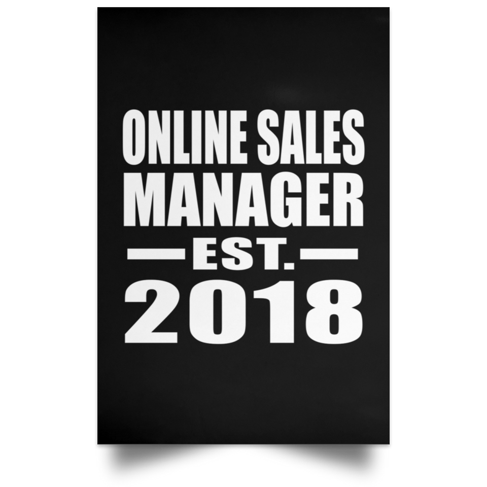 Online Sales Manager Established EST. 2018 - Poster Portrait