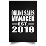 Online Sales Manager Established EST. 2018 - Poster Portrait