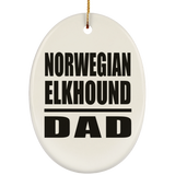 Norwegian Elkhound Dad - Oval Ornament