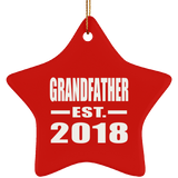 Grandfather Established EST. 2018 - Star Ornament