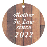 Mother In Law Since 2022 - Circle Ornament E