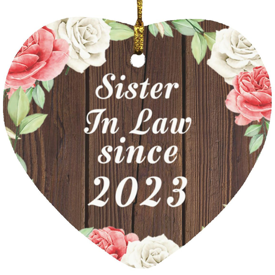 Sister In Law Since 2023 - Heart Ornament A