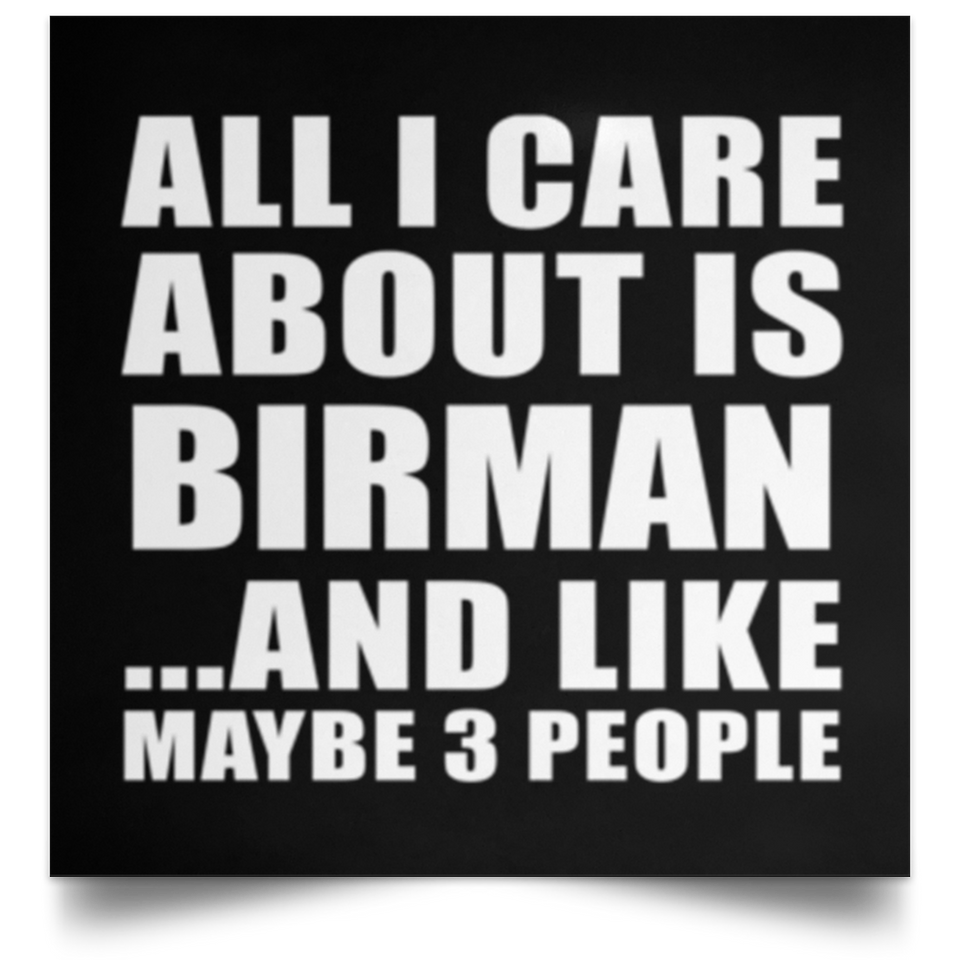 All I Care About Is Birman - Poster Square