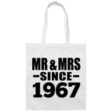 57th Anniversary Mr & Mrs Since 1967 - Tote Bag White