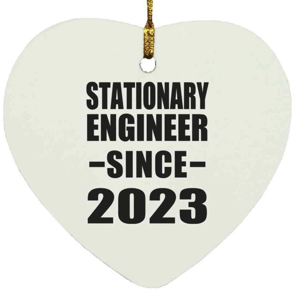Stationary Engineer Since 2023 - Heart Ornament