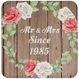 39th Anniversary Mr & Mrs Since 1985 - Drink Coaster B