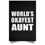 World's Okayest Aunt - Poster Portrait