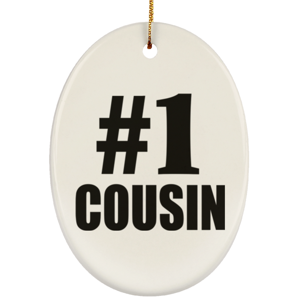 Number One #1 Cousin - Oval Ornament