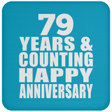 Happy 79th Anniversary 79 Years & Counting - Drink Coaster