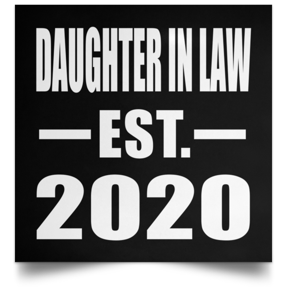 Daughter In Law Established EST. 2020 - Poster Square