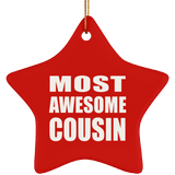 Most Awesome Cousin - Star Ornament
