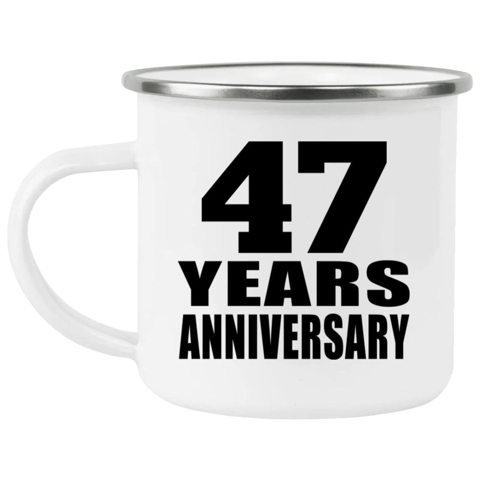 47th Anniversary 47 Years - 12oz Camping Mug