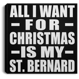 All I Want For Christmas Is My St. Bernard - Canvas Square