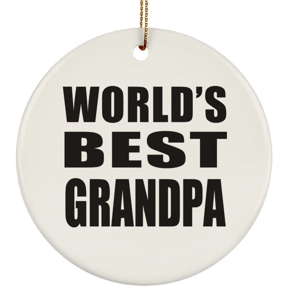 World's Best Grandpa - Circle Ornament