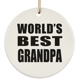 World's Best Grandpa - Circle Ornament