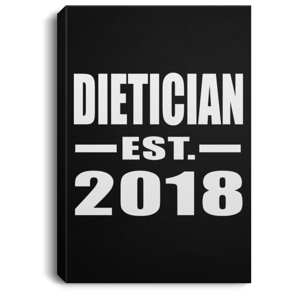 Dietician Established EST. 2018 - Canvas Portrait