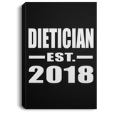 Dietician Established EST. 2018 - Canvas Portrait