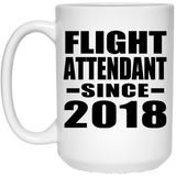 Flight Attendant Since 2018 - 15 Oz Coffee Mug