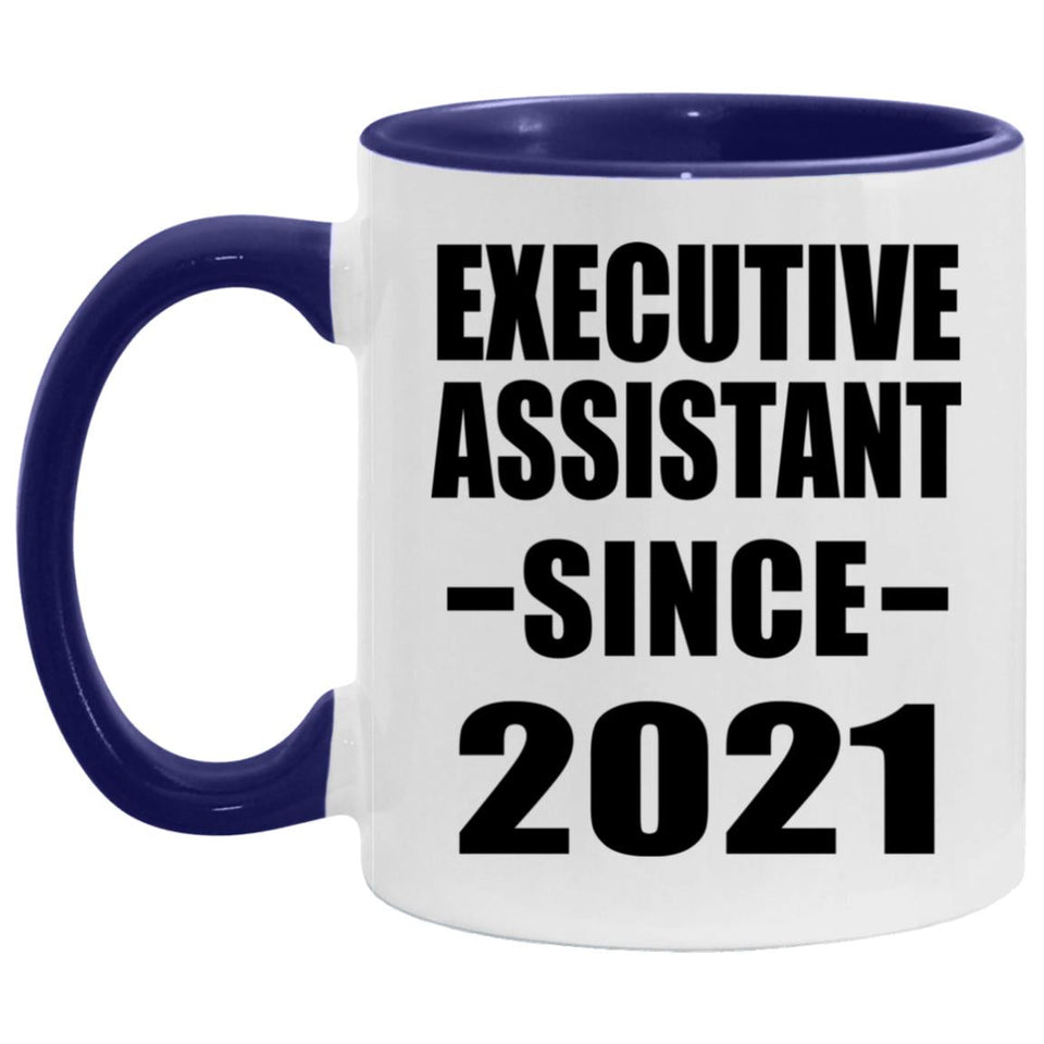 Executive Assistant Since 2021 - 11oz Accent Mug Purple